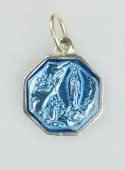 Medaille Unsere Liebe Frau von Lourdes 11mm - Lila