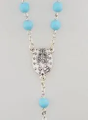 Rosenkranz Glasperlen Blau