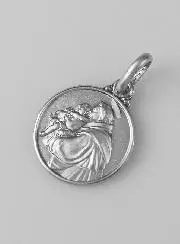 Medaille hl. Antonius von Padua massiv Silber - 14 mm