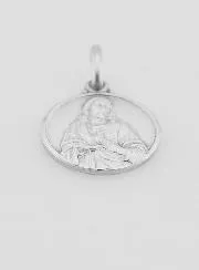 Anhänger Herz Jesu massiv Silber - 14 mm