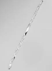 Silber Figaro Identitätsarmband 18 cm x 5 mm