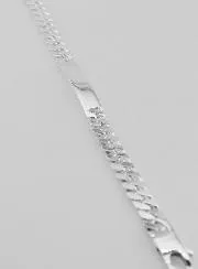 Silber Identitätsarmband 19 cm x 7 mm