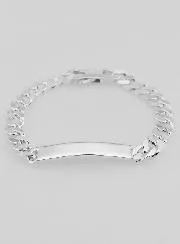 Silber Identitätsarmband 19 cm x 7 mm