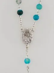 Rosenkranz Modeschmuck Achat Perlen