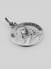 Medaille heilige Maria Magdalena echt Silber - 18mm