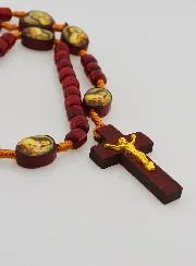 Rosenkranz hl Therese - Holz Perlen