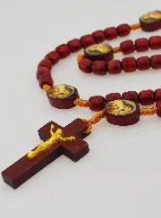 Rosenkranz hl Therese - Holz Perlen