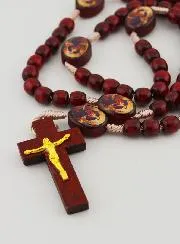 Rosenkranz Maria Knotenlöserin - Holzperlen