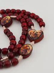 Rosenkranz Maria Knotenlöserin - Holzperlen