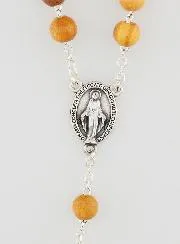 Holz Rosenkranz Medaille Wundertätige Madonna