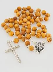 Holz Rosenkranz Medaille Wundertätige Madonna
