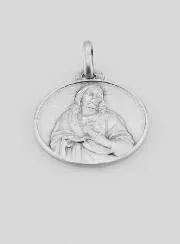 Medaille Herz Jesu massiv Silber - 18 mm