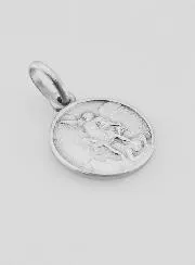 Medaille heiliger Michael massiv Silber - 12mm