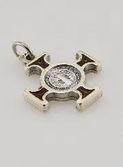 Anhänger Benediktuskreuz Metall - Braun - 2cm
