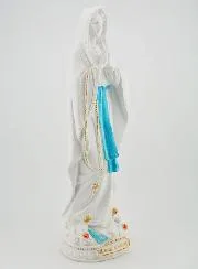 Figur Unsere Liebe Frau von Lourdes mit Rosenkranz - 30cm