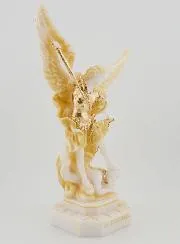 Alabaster Figur heiliger Erzengel Michael - 22cm