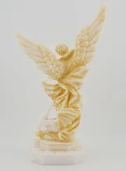 Alabaster Figur heiliger Erzengel Michael - 22cm
