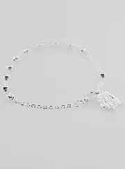 Zehnerrosenkranz Armband Würfel Perlen - Medaille von Lourdes