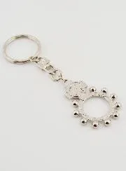 Christlicher Schlüsselanhänger Zehner Rosenkranz von Lourdes - 4cm