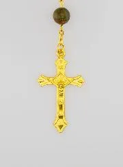 Rosenkranz Unakit Stil und Vergoldete Kette
